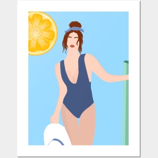 Woman at the beach 9 Posters and Art